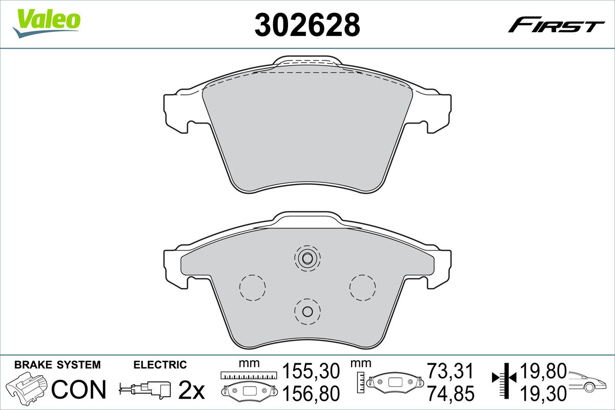 VALEO Fékbetét, mind 302628_VALEO